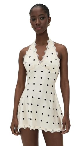Lioness Women's Stars Align Mini Dress, Cream Polka, Off White, Print, XL | Amazon (US)