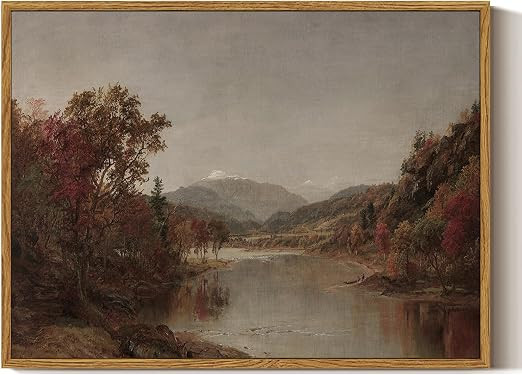 ARPEOTCY Vintage Framed Canvas Wall Art, Fall Natural Scenery Wall Decor for Living Room, 12x16 i... | Amazon (US)