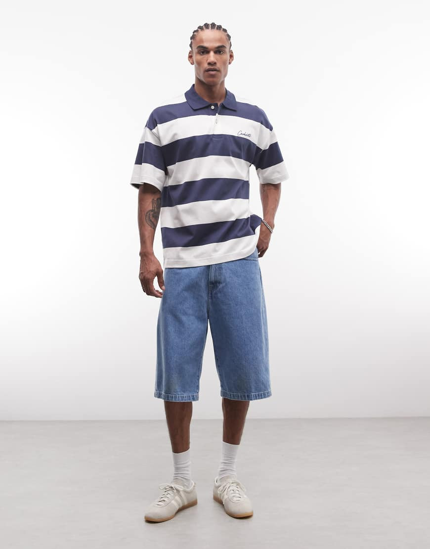 Carhartt WIP langdon jorts in light wash blue | ASOS (Global)