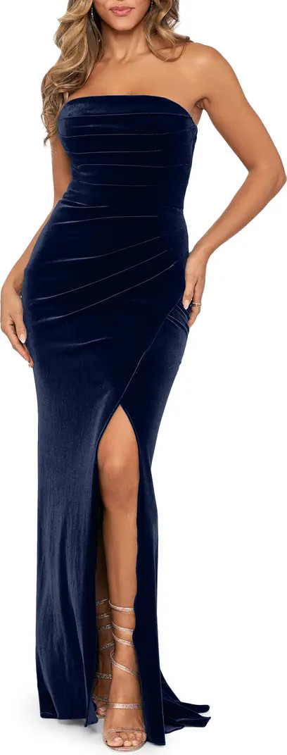 Xscape Evenings Bustier Velvet Gown | Nordstrom | Nordstrom
