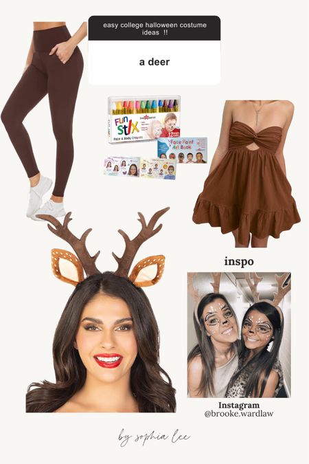 One great, easy Halloween costume idea is a deer! #HalloweenCostume #HalloweenCostumeIdea