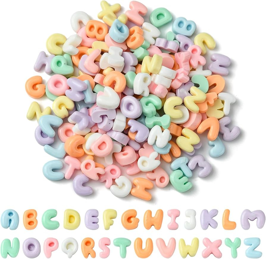 LiQunSweet 200 pcs Mixed Styles Colorful Letter Resin Cabochons Alphabet No Hole Bead for DIY Jew... | Amazon (US)