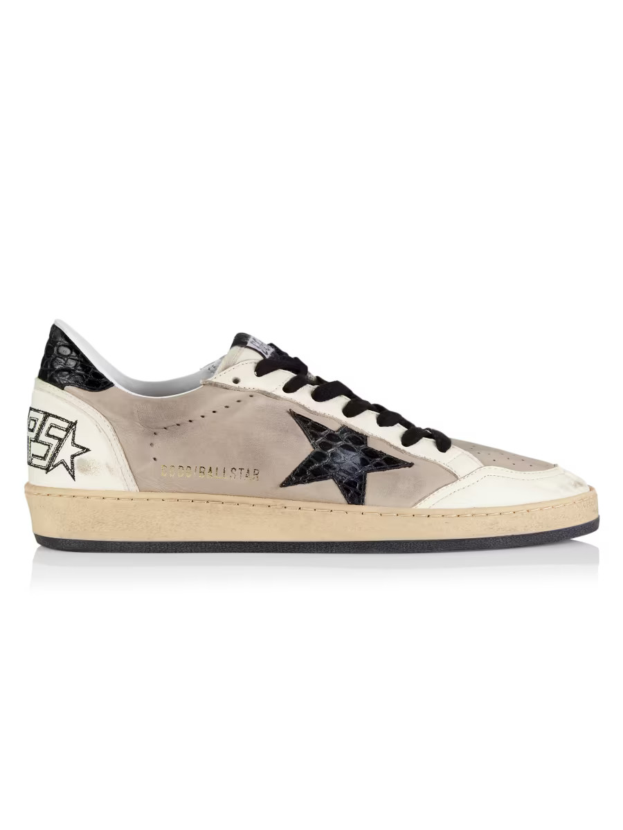Golden Goose Ballstar Leather & Suede Sneakers | Saks Fifth Avenue