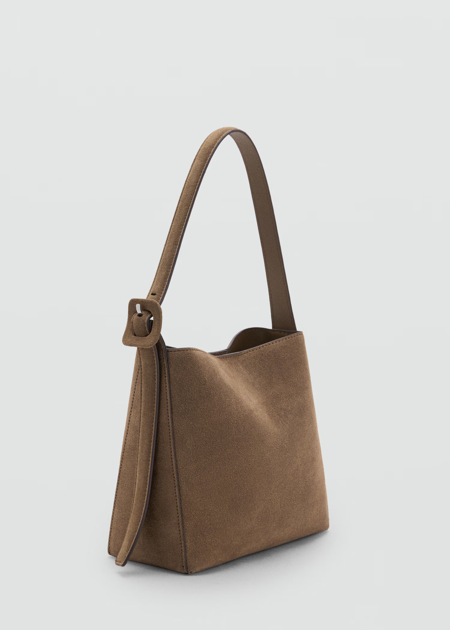 Suede leather shopper bag - Women | MANGO USA | Mango (US/MX/AU)