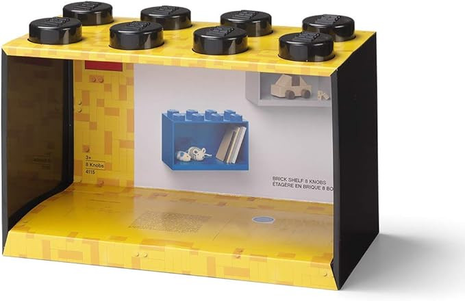Room Copenhagen, Lego Brick Shelf Box - Stackable or Mountable Storage Compartment - 8 Stud, Blac... | Amazon (US)