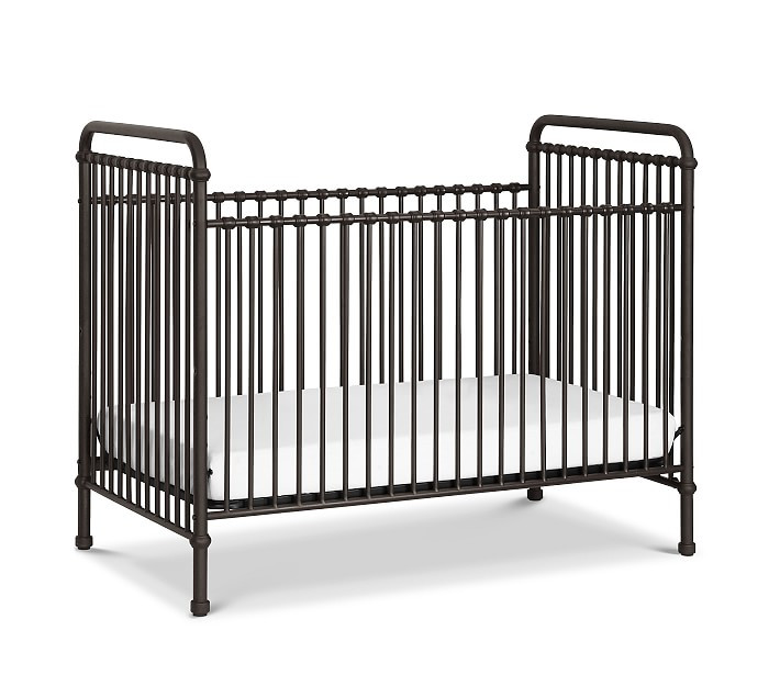 Million Dollar Baby Abigail 3-in-1 Metal Convertible Crib, Vintage Iron | Pottery Barn Kids