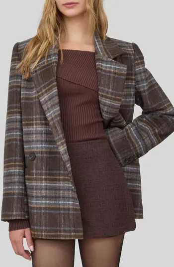 Blu Pepper Plaid Notch Lapel Double Breasted Blazer | Nordstromrack | Nordstrom Rack