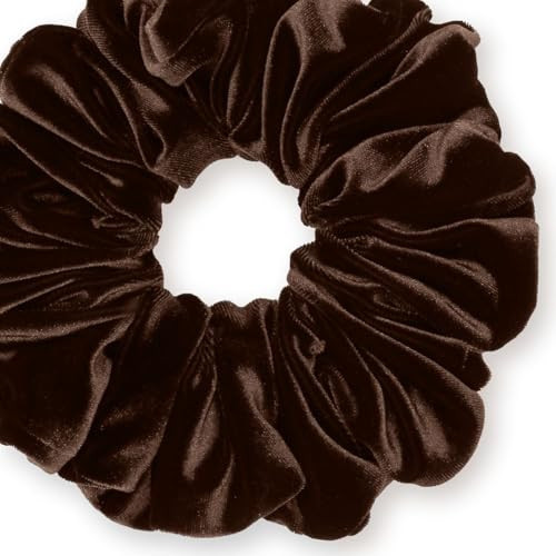 Velvet Scrunchies King Size Brown XXL Plush Ponytail Holders Oversized Big Made in the USA | Amazon (US)