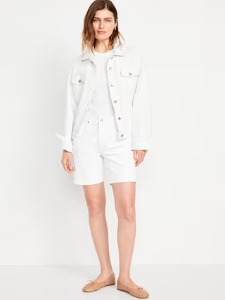 High-Waisted OG Button-Fly Jean Shorts -- 7-inch inseam | Old Navy (US)