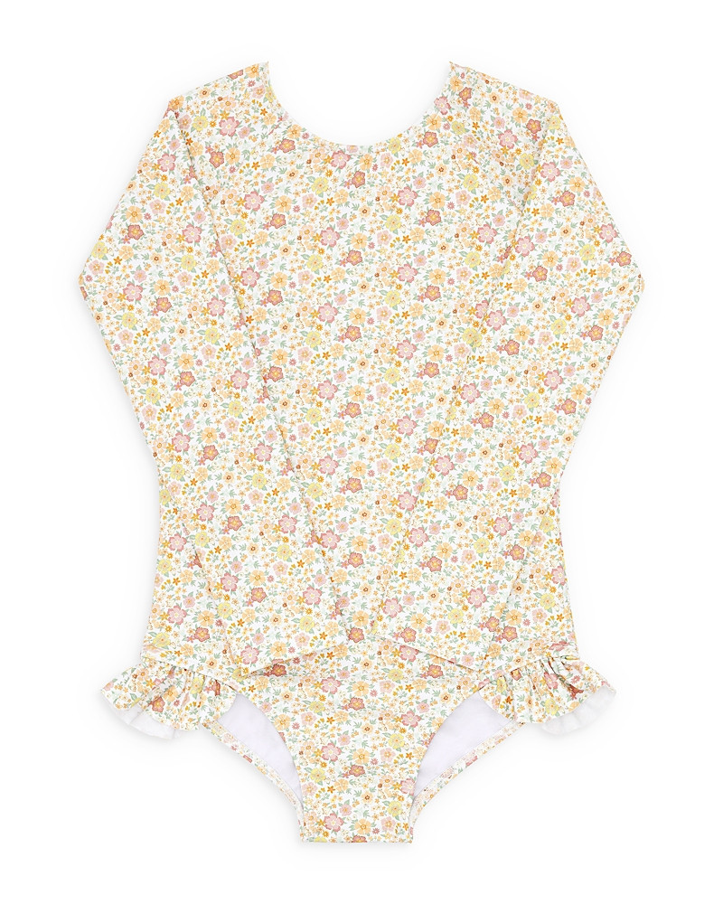 Minnow Girls' Marigold Long Sleeve One Piece Rash Guard Swimsuit - Baby, Little Kid, Big Kid | Bloomingdale's (US)