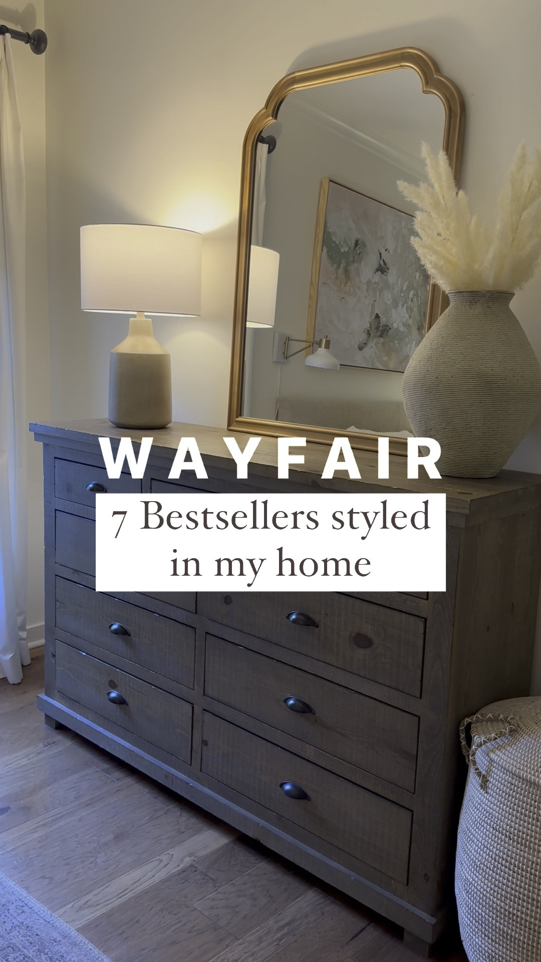 Wayfair: 7 bestsellers styled in my home! The tabletop lamp is so nice and dresser holds so much (great storage)! Love how big the resin vase is and the rugs are so soft and durable. Plus the console table is a designer look at a steal! All on sale!!

#LTKVideo #LTKHome #LTKSaleAlert