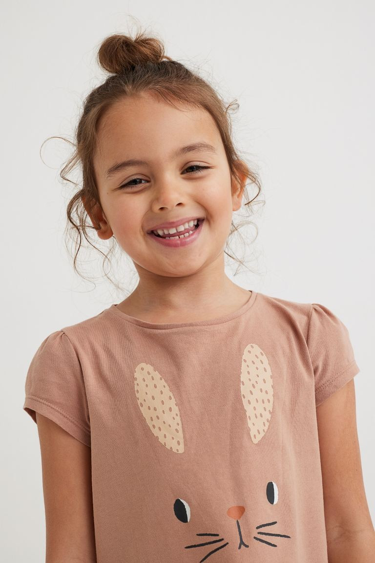 Puff-sleeved Jersey Top | H&M (US + CA)