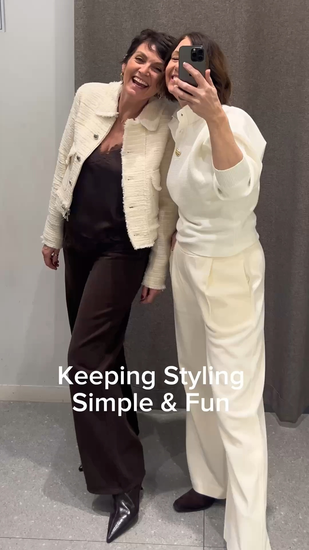 Shopping is always better with friends 🤍 Em and I found the perfect asymmetric layering vest— soft lace detail, easy to style, and perfect for adding interest under any outfit. A simple piece that instantly elevates a look. 💫


#LTKmidsize #LTKFashionMonth #LTKstyletip