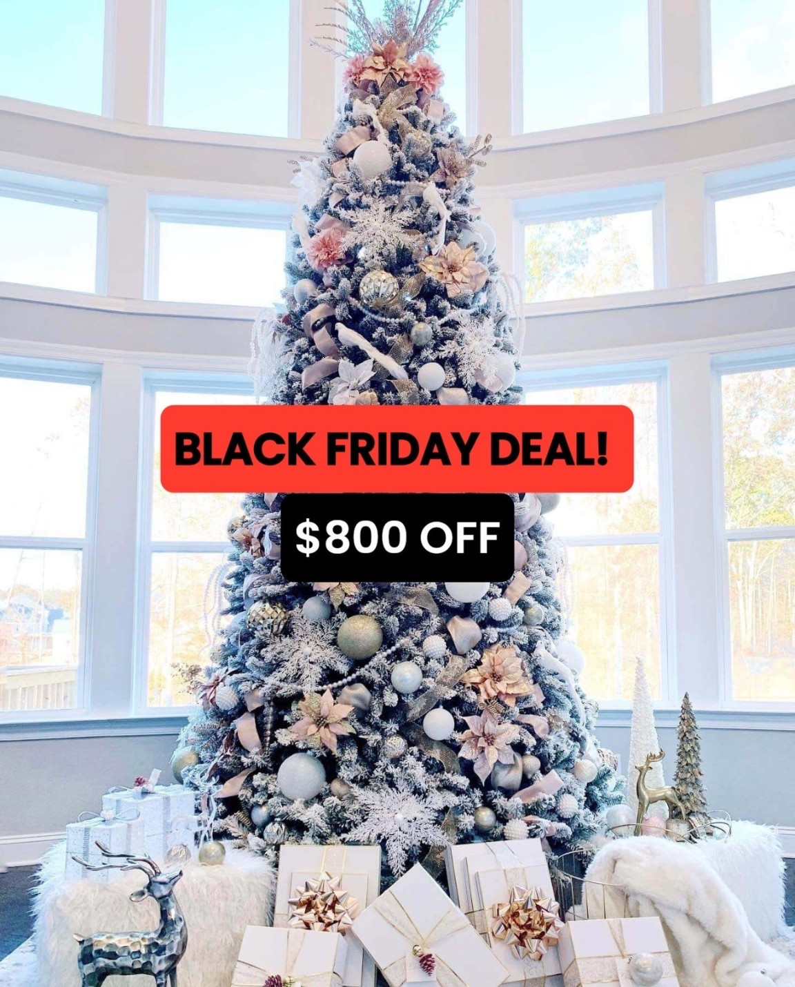 BLACK FRIDAY DEAL! $800 OFF! 12' King Flock Artificial Christmas Tree w/1650 Warm White LED Lights. 🛷 ☃️ Code: BF15 for +15% Off 💝

#LTKCyberWeek #LTKSaleAlert #LTKSeasonal