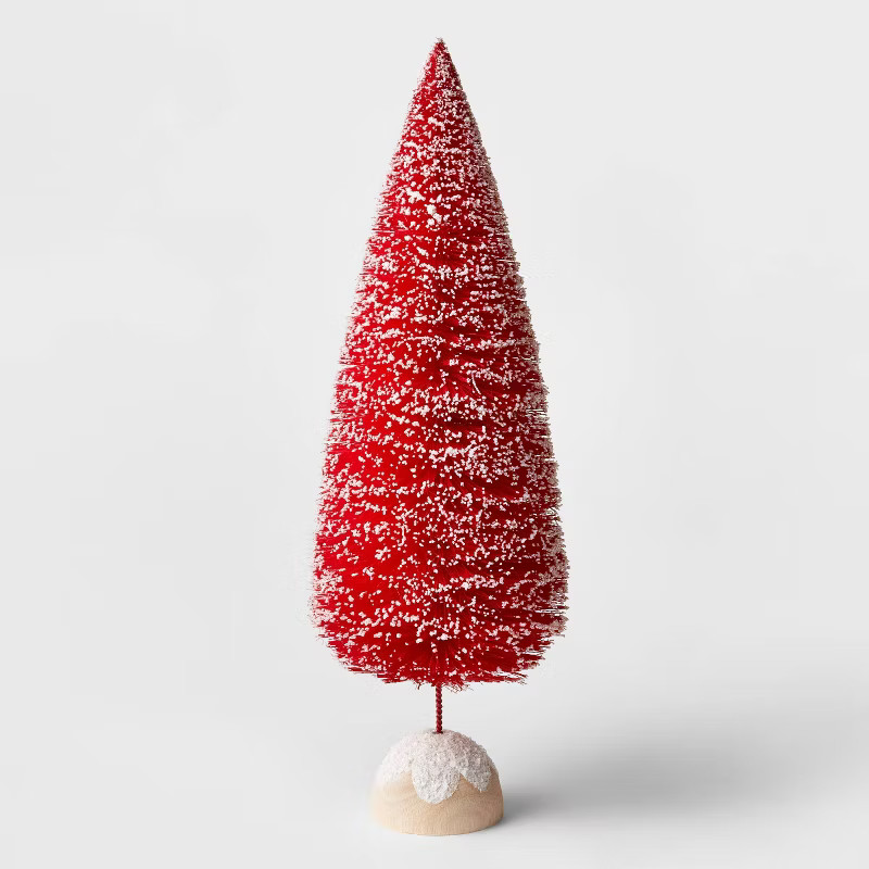 12" Decorative Sisal Bottle Brush Tree Red - Wondershop™ | Target