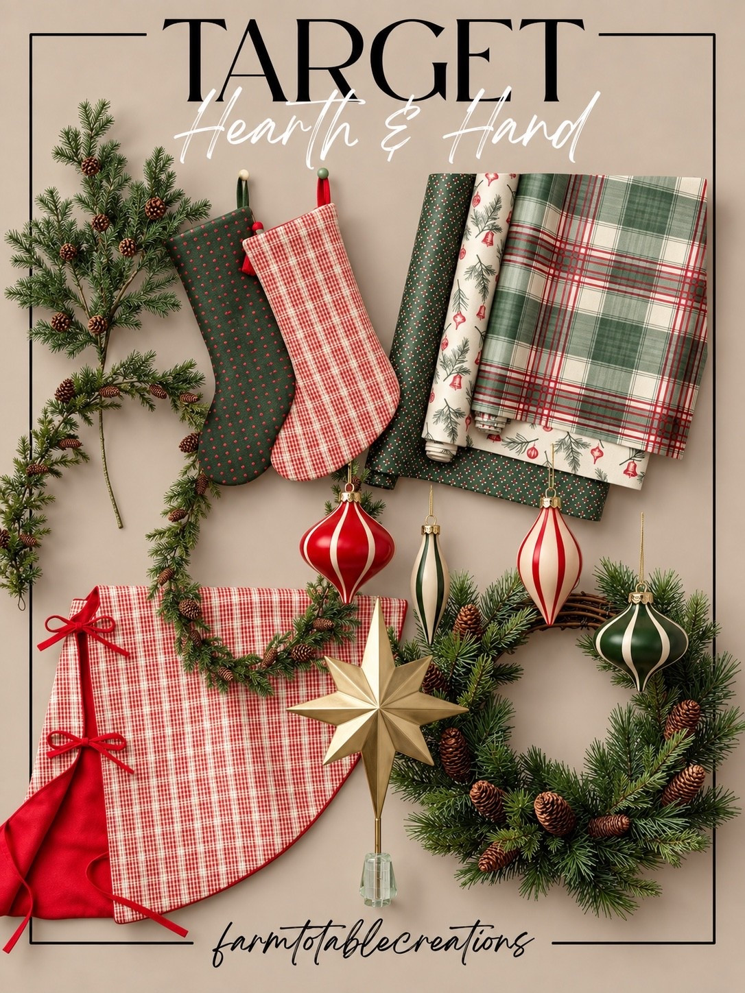 New Hearth & Hand Christmas Collection 🎄❤️

The new Hearth & Hand with Magnolia holiday collection at Target is full of classic Christmas charm! Traditional red and green plaids, festive stockings, pine greenery, vintage-inspired ornaments, and warm brass accents give this collection such a nostalgic, timeless feel.

I love how easy these pieces would be to layer throughout your home—from the wreath and garland to the stockings, tree skirt, ornaments, and holiday textiles. It’s the perfect collection if you love a cozy, traditional Christmas look that still feels polished and collected.

Follow @farmtotablecreations on Instagram for more cozy home finds and trending decor.

#LTKHome #TargetStyle #TargetFinds #TargetHome #HearthAndHand #HearthAndHandWithMagnolia #Magnolia #TargetChristmas #ChristmasDecor #HolidayDecor #TraditionalChristmas #ChristmasStockings #ChristmasWreath #ChristmasOrnaments #CozyChristmas

#LTKHome #LTKSeasonal