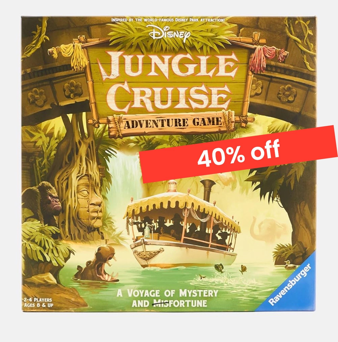 Calling all #DisneyLovers! Grab the Calling all Disney fans! Grab Disney’s Jungle Cruise Game for 40% off!

Head out on a boating adventure! Navigate jungle pitfalls and find clues along the river to solve the mystery and then race to the finish with the cargo and passengers! 

Ages 8+
2-4 Players
40-60 Minute Play Time 

Perfect for a summer #familygamenight! 

#LTKSaleAlert #LTKFamily #LTKFindsUnder50