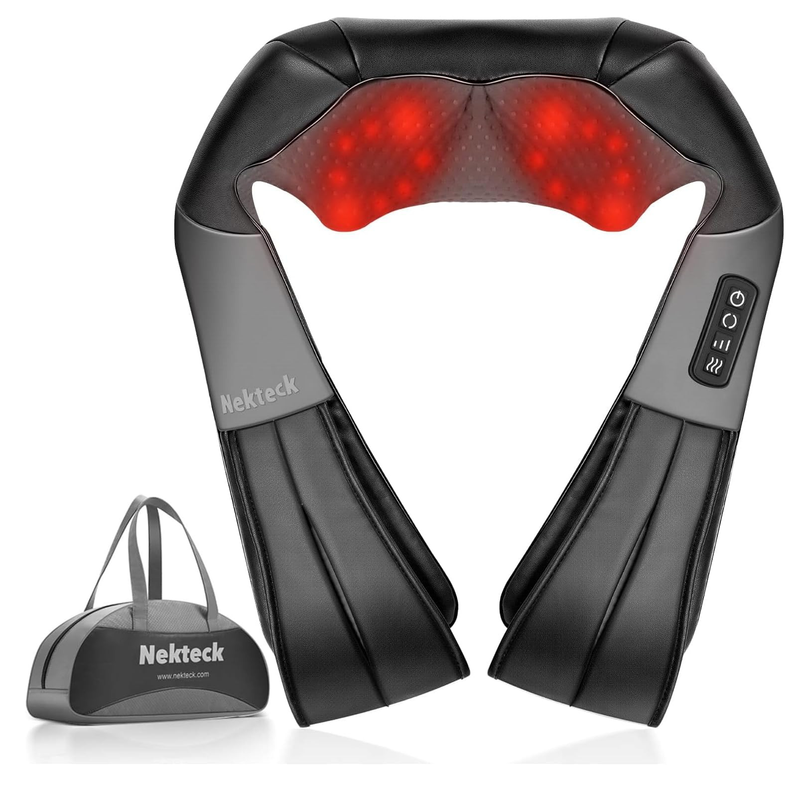 Nekteck Shiatsu Neck Massager with Heat for Pain Relief Deep Tissue, 2026 Upgraded Back Shoulder ... | Amazon (US)