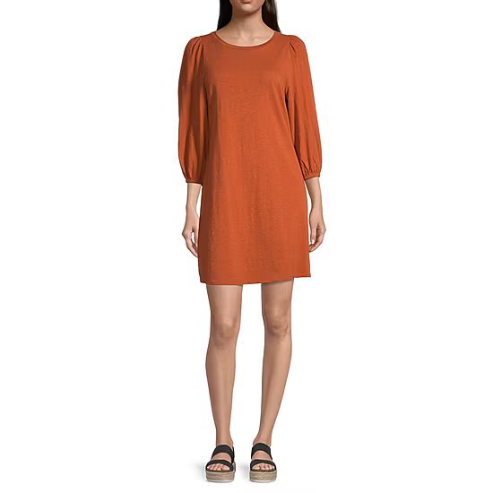 a.n.a 3/4 Sleeve Shift Dress | JCPenney