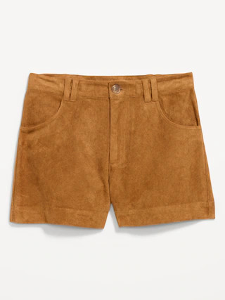 High-Waisted Faux-Suede Shorts | Old Navy (US)