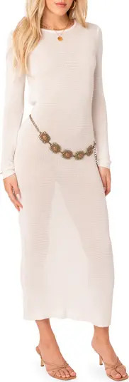EDIKTED London Open Back Long Sleeve Knit Dress | Nordstrom | Nordstrom