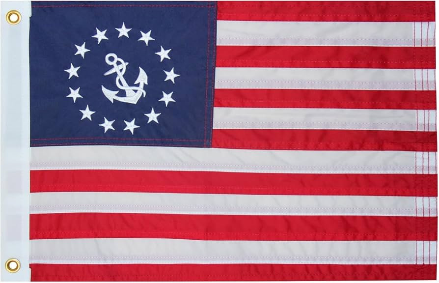 AMZFLAG American Yacht Ensign Marine Flag 3x5 feet Embroidered US Yacht Ensign Nautical Boat Flag... | Amazon (US)