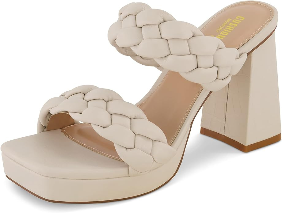 CUSHIONAIRE Women's Aurora braided platform sandal +Memory Foam and Wide Widths Available | Amazon (US)