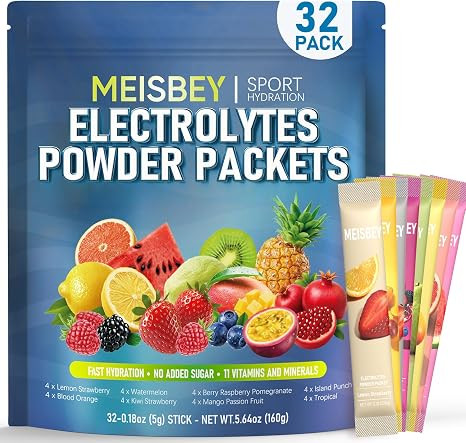 Electrolyte Powder Packets – 32 Sticks Sugar Free Hydration Packets, Liquid Daily IV Electrolyt... | Amazon (US)