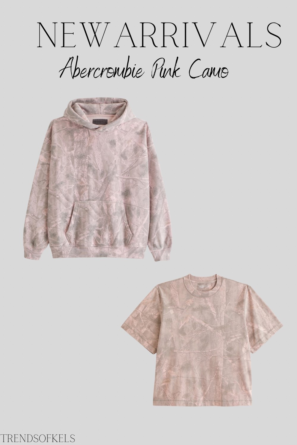 Abercrombie viral camo hoodie now comes in pink! 