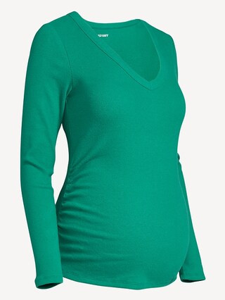 Maternity Cozy Snug V-Neck T-Shirt | Old Navy (US)