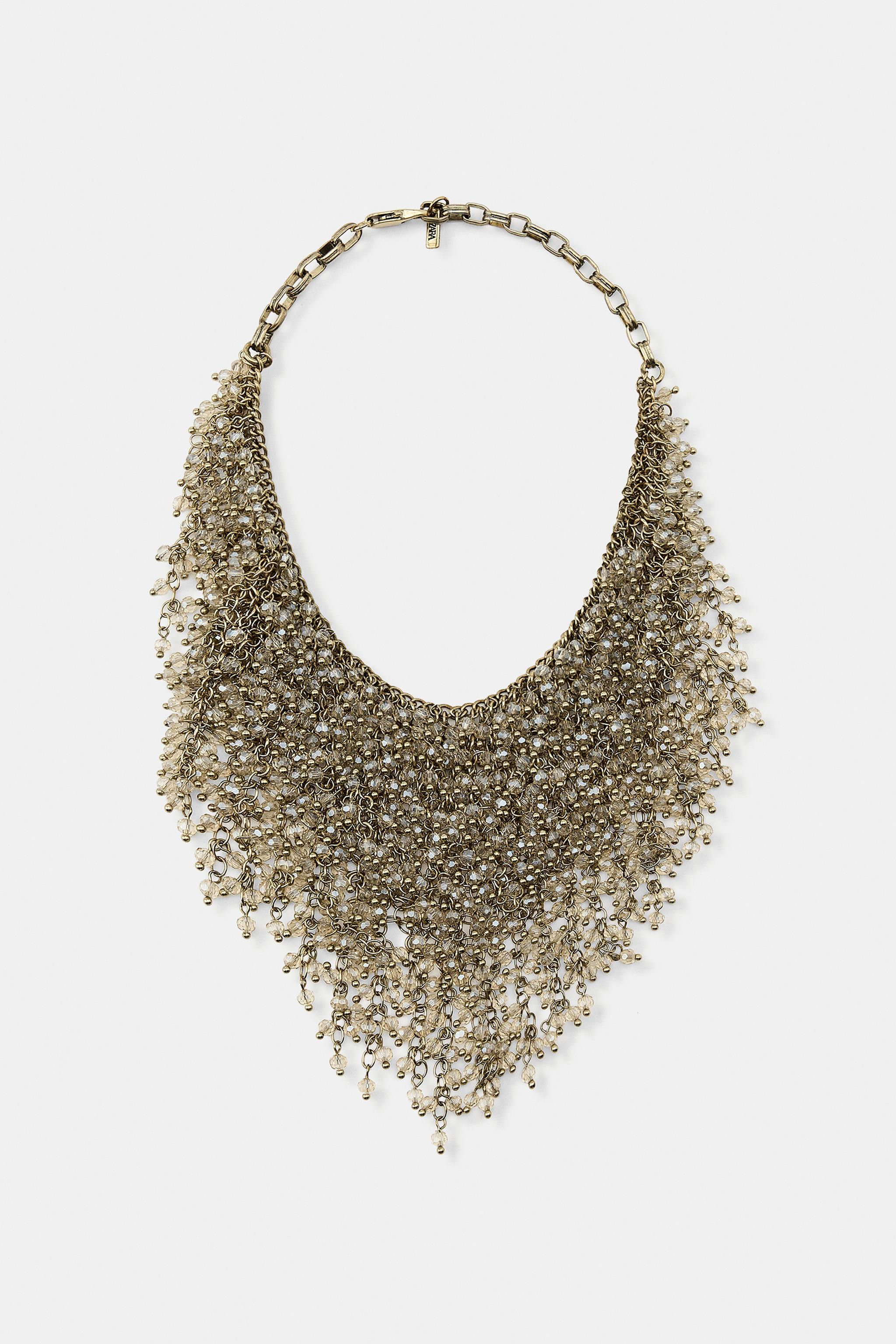 SHIMMERING WATERFALL NECKLACE | Zara US