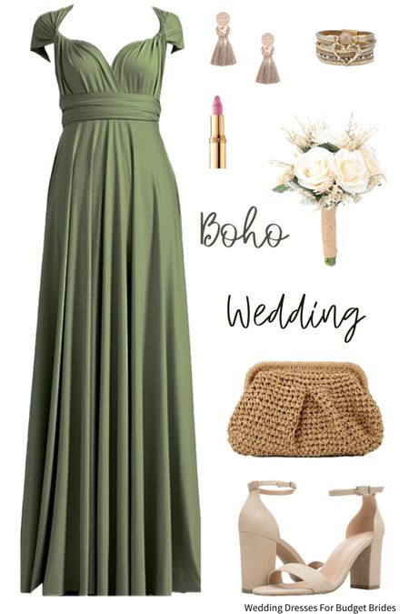 Elegant boho bridesmaid outfit idea in olive green and neutrals on Amazon.

#maxidress #infinitydress #convertibledress #weddingguestdress #summerdress
#LTKstyletip #LTKwedding 

#LTKSeasonal #LTKFestival #LTKParties