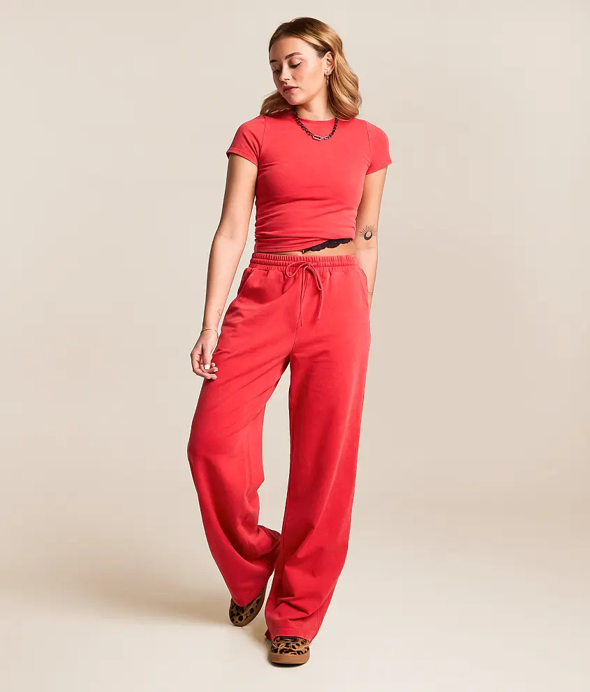 Washed Wide Leg Sweatpant | Buckle