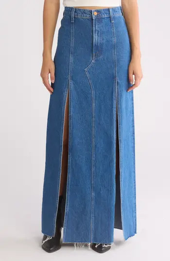 The Lickity Split Fray Denim Skirt | Nordstrom Rack