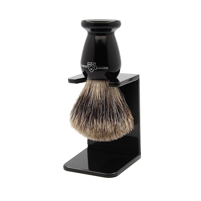 Edwin Jagger 1EJ946SDS Classic Badger Shaving Brush with Stand for Shaving Cream or Soap for Men ... | Amazon (US)