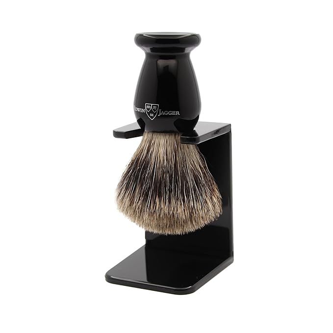 Edwin Jagger 1EJ946SDS Classic Badger Shaving Brush with Stand for Shaving Cream or Soap for Men ... | Amazon (US)