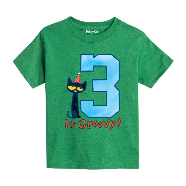 Pete The Cat 3Rd Birthday Boys - Toddler Short Sleeve T-Shirt | Walmart (US)