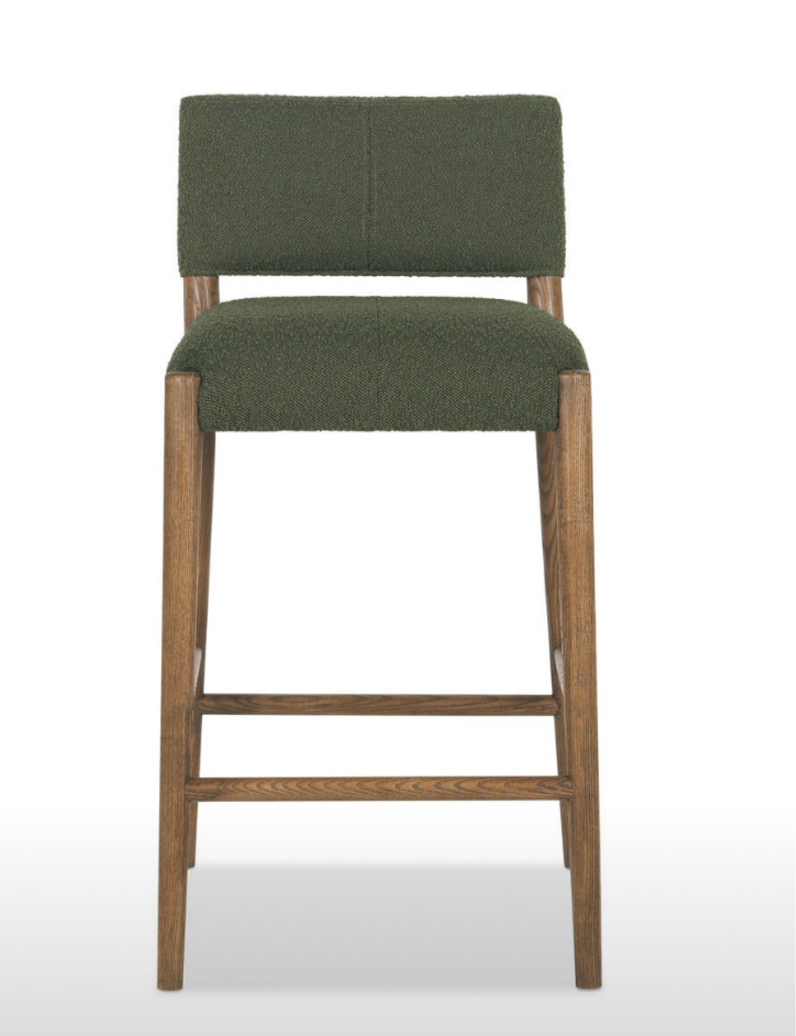 Green and dark wood bar stool