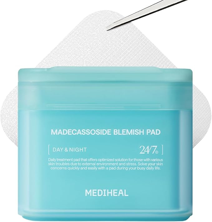 MEDIHEAL Madecassoside Blemish Pad - Square Cotton Facial Toner Pads with Centella Asiatica & Mad... | Amazon (US)