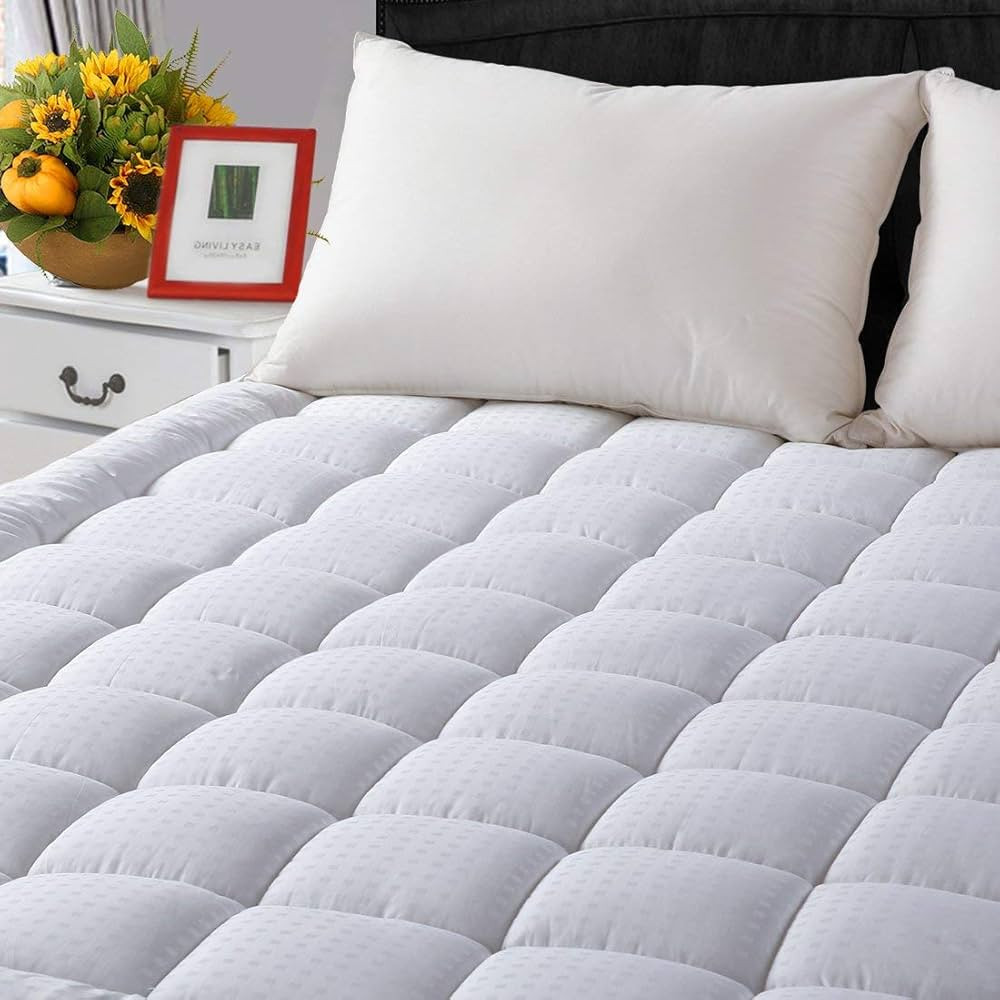 LEISURE TOWN California King Cooling Mattress Pad Cover(8-21" Deep Pocket)-Fitted Quilted Mattres... | Amazon (US)