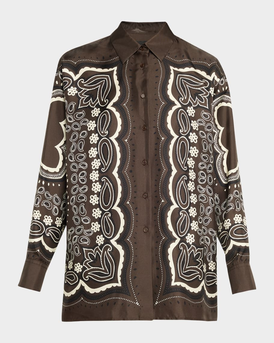 Nili Lotan Alfie Silk Shirt | Neiman Marcus
