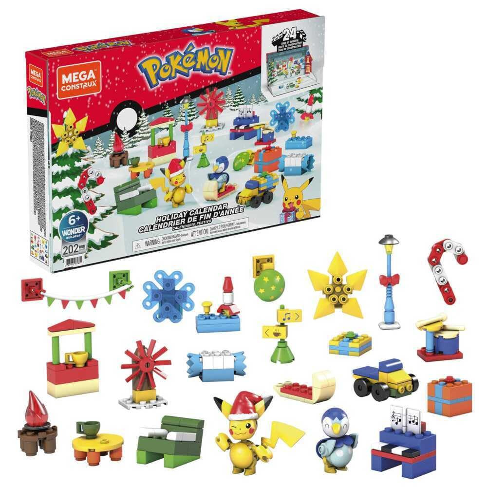 MEGA Pokémon Building Toys Set, Holiday Calendar with 202 Pieces, 2 Poseable Characters and Acce... | Amazon (US)