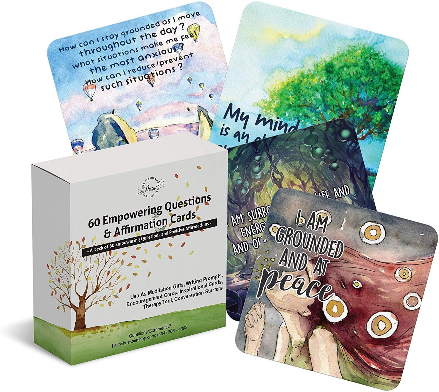 60 Affirmation Cards with Thought Provoking Empowering Questions. | Dessie Shop