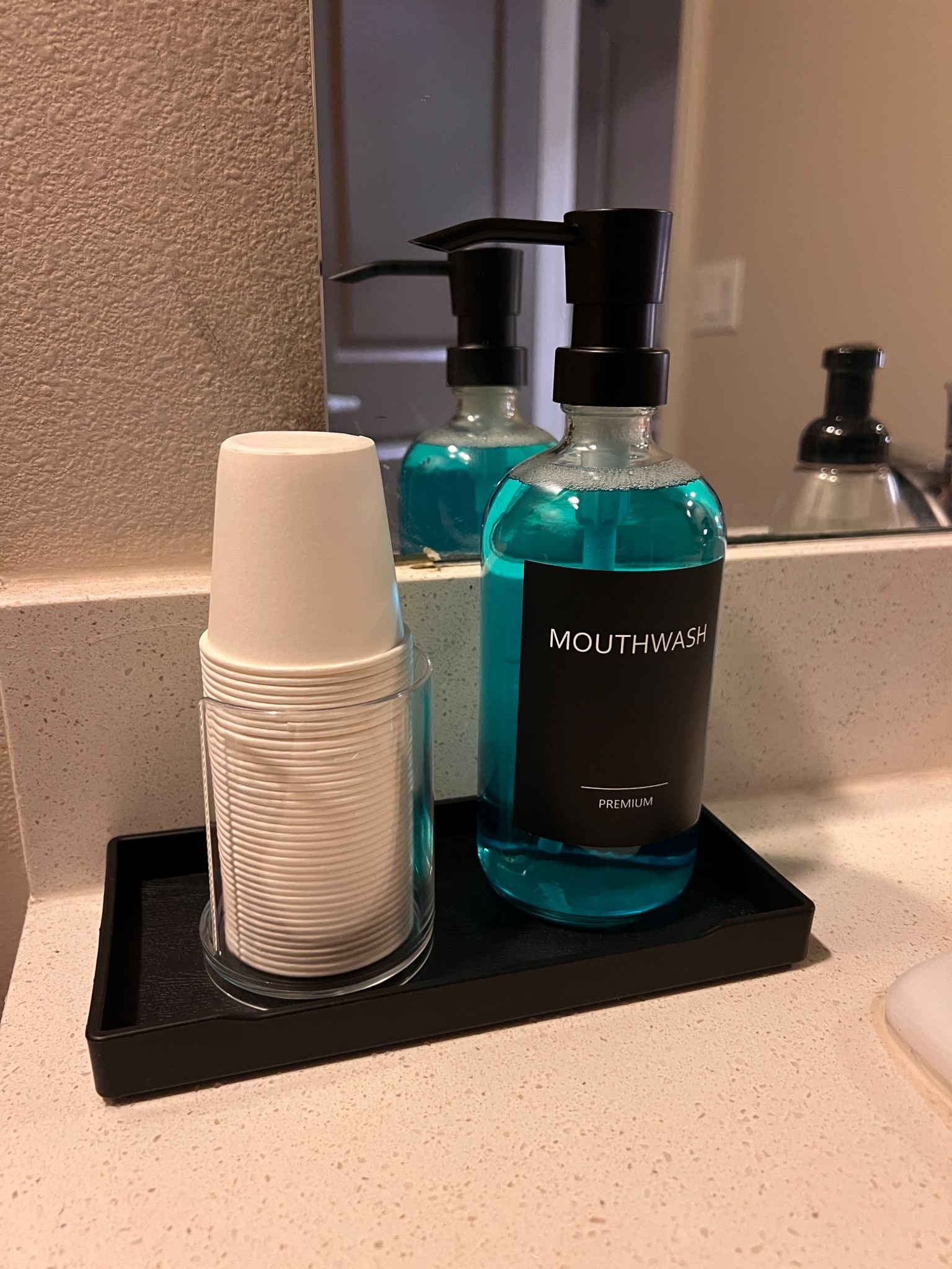 Love this glass mouthwash bottle set from Amazon! Perfect for freshening up and adds a nice touch for your guest bathroom. 

#AmazonFinds #Mouthwash #GuestBathroom #DentalCare 

#LTKmorningroutine #LTKHome #LTKselfcare