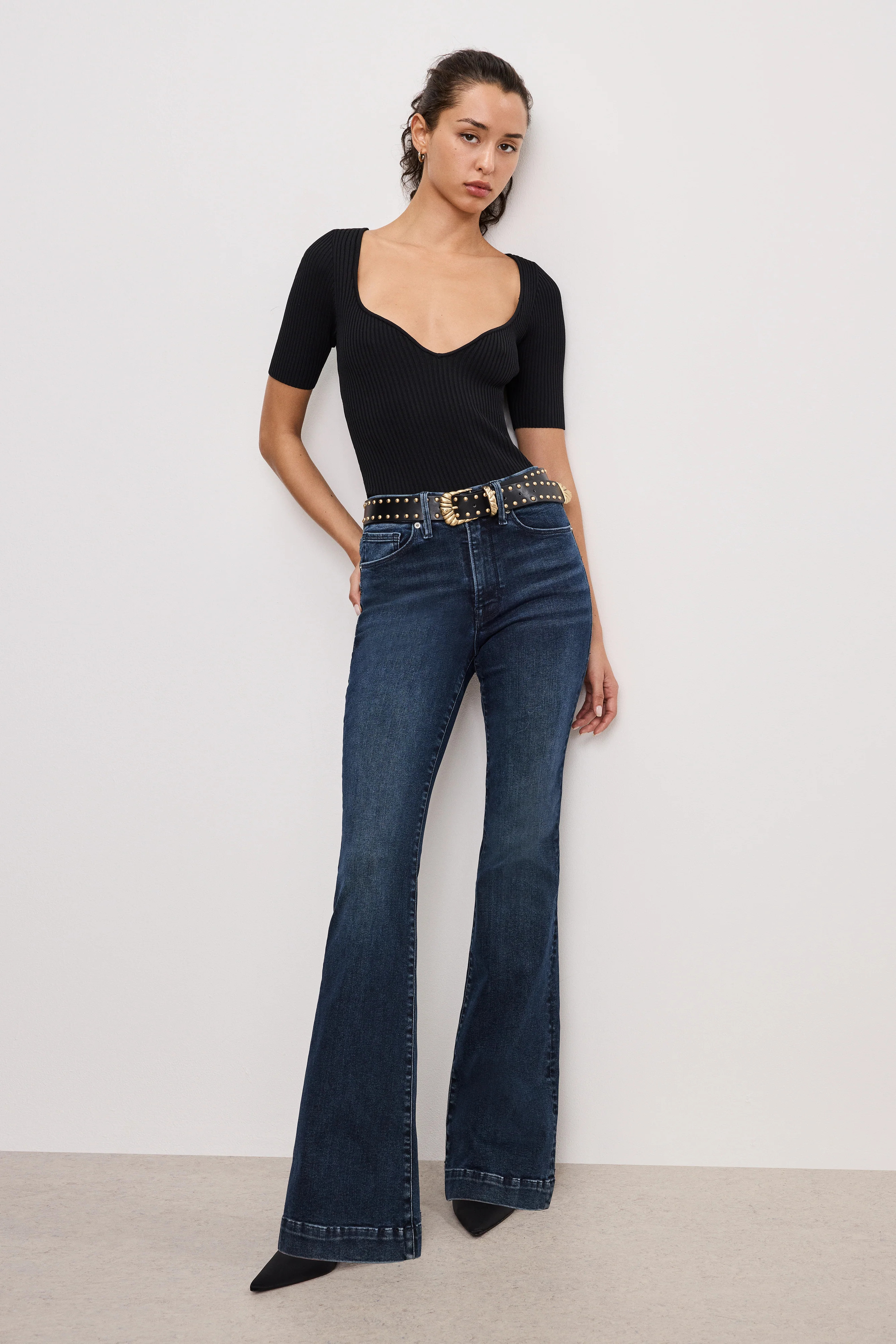 ALWAYS FITS GOOD LEGS FLARE JEANS | INDIGO744 - GOOD AMERICAN | Good American