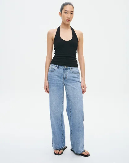 Low Rise Wide Leg Jean in Blue Malibu Nib | Glassons AU | Glassons (Australia)