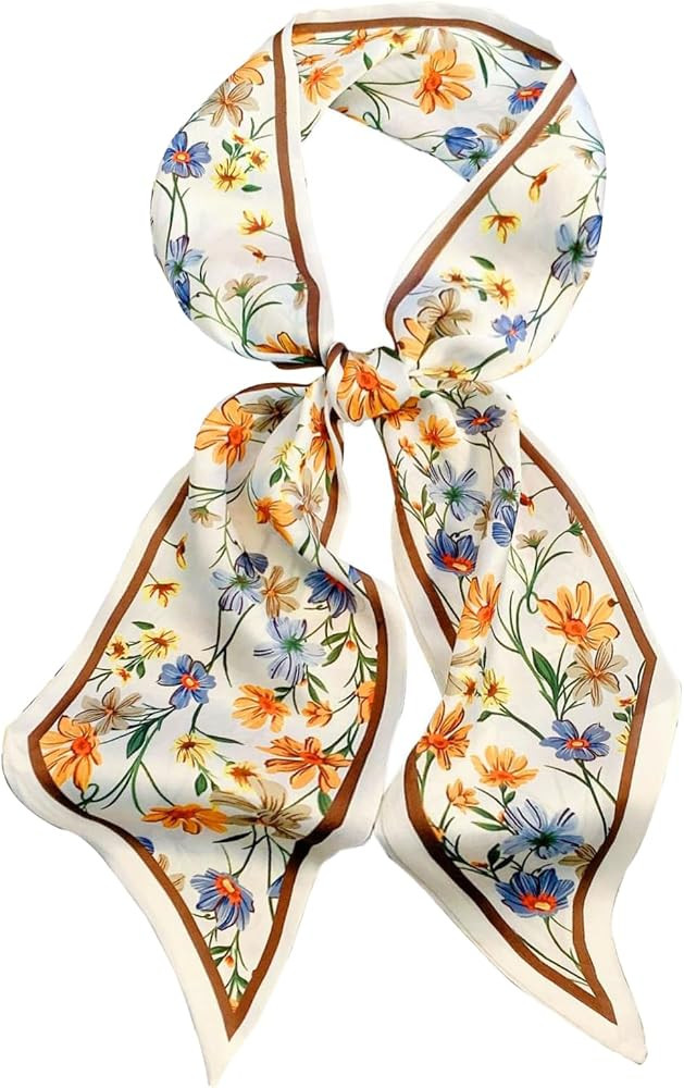 Fashion Scarf for Women - 58" Long Skinny Scarf Lightweight, Luxurious Silk Feeling for Neck, Hai... | Amazon (US)