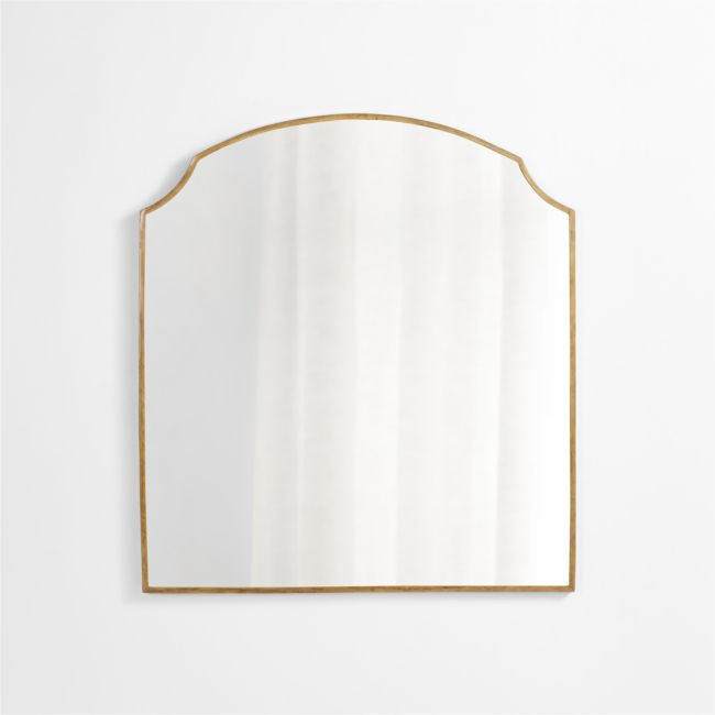 Emmy Brass Wall Mirror 36""x40 | Crate & Barrel