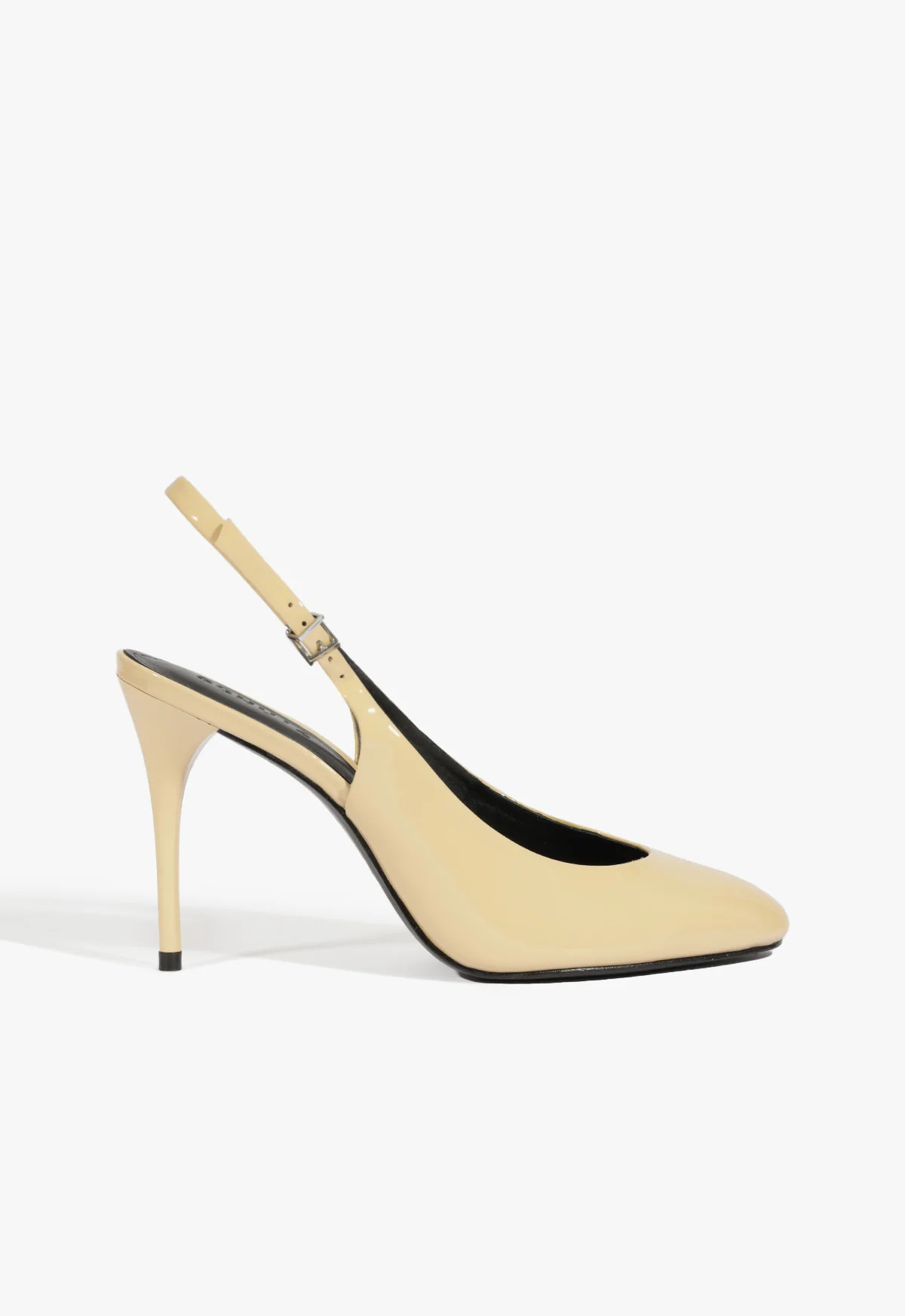 Geraldine Slingback Pump in Beige Patent Leather - SCHUTZ | Schutz (US)