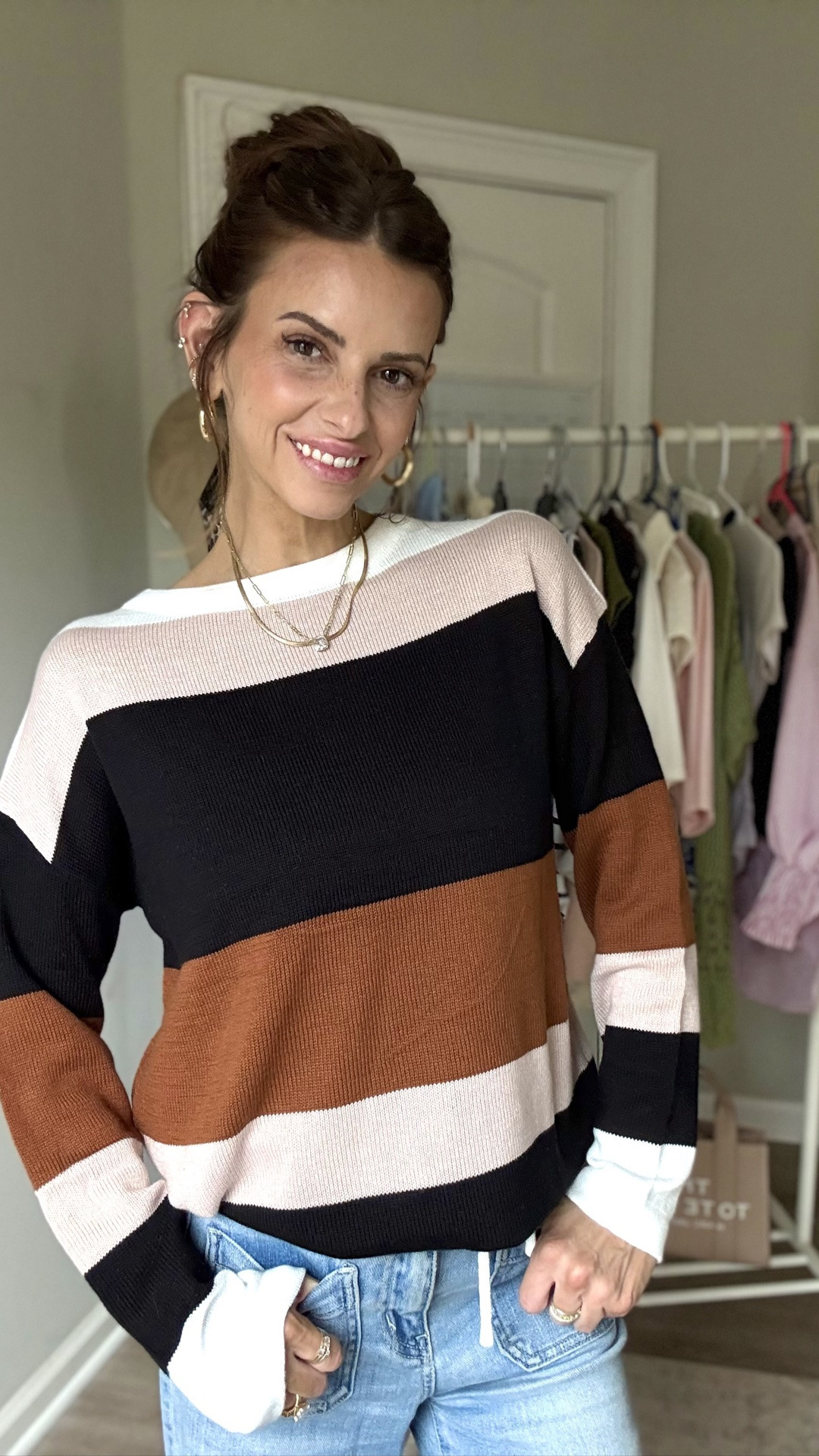 Stripe Sweater for fall! On sale for Amazon Prime Day Deals!! I’m wearing a size small in the brown color way

#LTKootd #LTKSeasonal #LTKdayinmylife